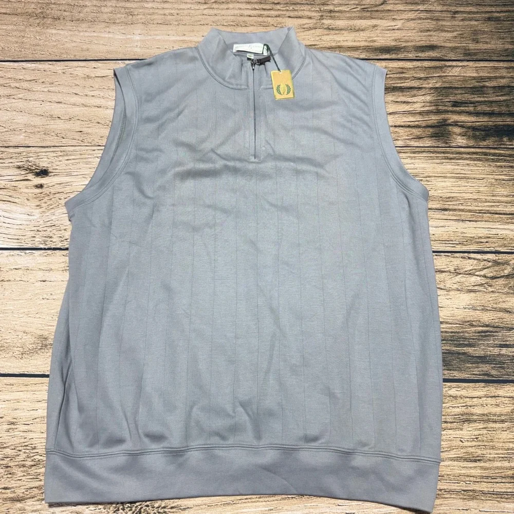 Fairway & Greene 1/4 Zip Vest Mens XXL Gray Bears Club Golf Florida NWT